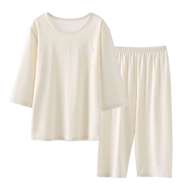 Children's Pajama Set for Kids, Lyocell Blend Short Sleeve Top and Pants, Breathable Summer Sleepwear, A-Class Certified, Soft Comfort Fit, Machine Washable