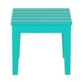 thumbnail image 2 of WestinTrends Ashore Oversized Outdoor Side Table, 18 Inch All Weather Poly Lumber Adirondack Patio Side Table Square End Table, Turquoise, 2 of 6