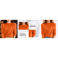 thumbnail image 5 of lcziwo Merino Wool Crewneck Sweater Women Warm Long Sleeve Crewneck Knitted Sweaters Fall Winter Casual Soft Undershirts Daliy Orange,XXL, 5 of 7
