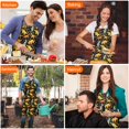 thumbnail image 7 of Black Toy Like Dinosaurs Pattern Apron-Garden Aprons for Women with Pockets-Cotton Linen Waterproof Kitchen Cooking Gardening Aprons Adjustable for Kitchen,Cooking,BBQ and Salon 33x27 Inch, 7 of 7