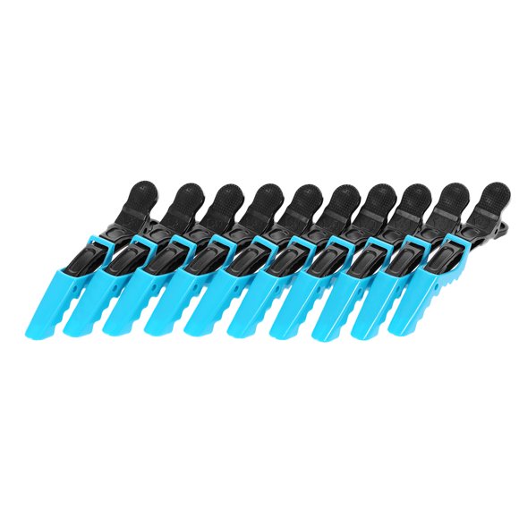 Amdohai 10 Pcs Pinces de Préhension pour Séparation des Cheveux Pinces Croco de Coiffure Pinces de Coupe Pinces de Préhension pour Cheveux Salon Coiffage Bleu