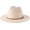 Creamy, variant on Women Classic Felt Fedora Wide Brim Hat with Belt Buckle