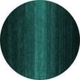 thumbnail image 1 of Ahgly Company Indoor Round Abstract Turquoise Blue Contemporary Area Rugs, 6' Round, 1 of 4