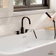 thumbnail image 5 of CASAINC Single-Handle Deck-Mount Roman Tub Faucet with Hand Shower in Matte Black, 5 of 10