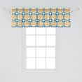 thumbnail image 2 of Ambesonne Moroccan Window Valance, Spanish Portuguese Azulejo Inspired Abstract Natural Pattern with Leaves, Curtain Valance for Kitchen Bedroom Decor with Rod Pocket, 54" X 18", Teal Marigold White, 2 of 3