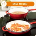 thumbnail image 7 of Enameled 2-in-1 Cast Iron Multi-Cooker by Bruntmor – Heavy Duty 3 Quart Skillet and Lid Set, 7 of 7
