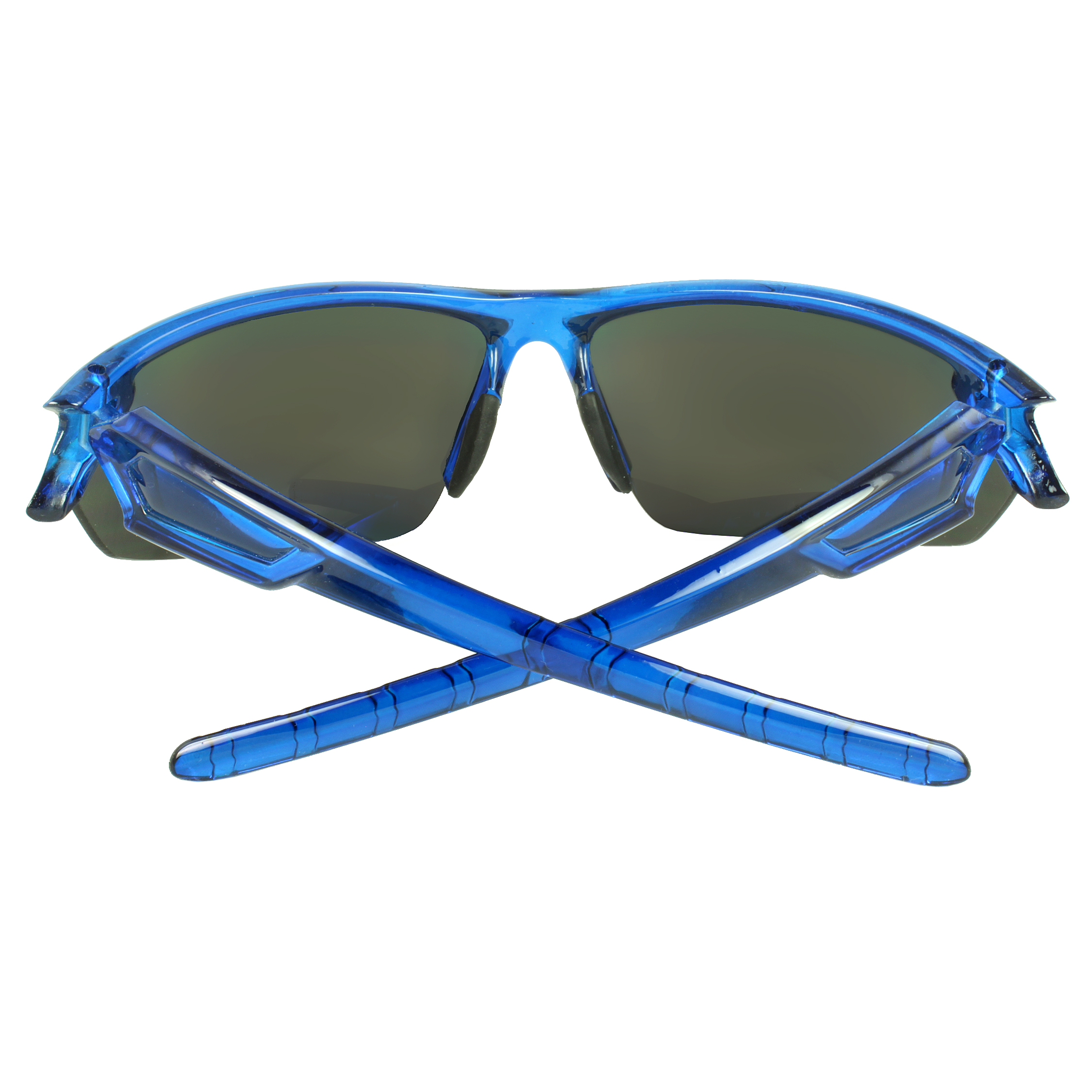 MLC Eyewear TU7060M-BUMR Wrap Fashion Sunglasses Blue Frame Mirror Lenses with Comfortable Rubber Cushion Pad - image 2 of 2
