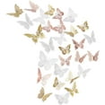 thumbnail image 1 of 8 juegos de 8 estilos de pegatinas de pared de mariposas 3D con cinta adhesiva. Pegatinas de papel de mariposas 3D para pared o refrigerador. Decoración para dormitorio, sala de estar o aula., 1 of 6