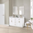 thumbnail image 5 of Gavino 60" Wood Vanity in White with Grain White Composite Stone Top no Mirror, 5 of 13