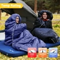 thumbnail image 4 of KingCamp XL Cotton Flannel Sleeping Bags, Oversized Weatherproof 3-Season Sleep bag with hood for Camping & Hiking & Backpacking, 17.6℉-54℉ (Navy), 4 of 10