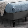 thumbnail image 4 of Noble House Liyam Queen-Sized Fabric Fully-Upholstered Traditional Bedframe, Charcoal Gray, 4 of 9