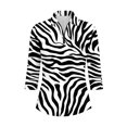 thumbnail image 3 of HCYSFG Women's Zebra Striped Graphic Top Ladies Athletic Golf Polo Collar T Shirt Summer 1/4 Zip 3/4 Sleeve Performance Textured Sports Wear Tee, 3 of 5
