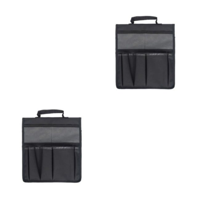 Transemion Sacs de Rangement Portables de Travail avec Espace de Rangement Ample Sac à Outils de Jardin Pliable Durable Noir 2ensemble