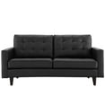 thumbnail image 2 of Modway Empress Bonded Leather Loveseat in Black, 2 of 4