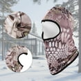 thumbnail image 4 of Unique Bargains 1 Pc Ice Silk Snake Pattern Balaclava Face Mask Gray Brown, 4 of 5