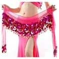 thumbnail image 2 of Women Belly Dance Hip Skirt Scarf Wrap Belt Glitter Sequins Tassel Hip Scarf Skirt Dance Costume, 2 of 7