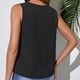 thumbnail image 4 of Gibobby Verano moda damas chaleco cuello en V Color sólido Casual sin mangas Top(Negro,CH), 4 of 5