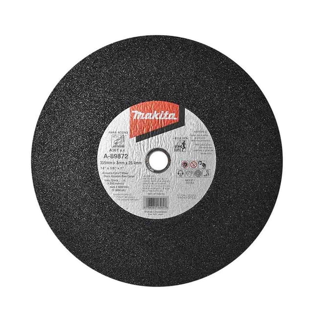 Disco de Corte Abrasivo Makita 14 In 350 Mm 3900 Rpm A-89872-25