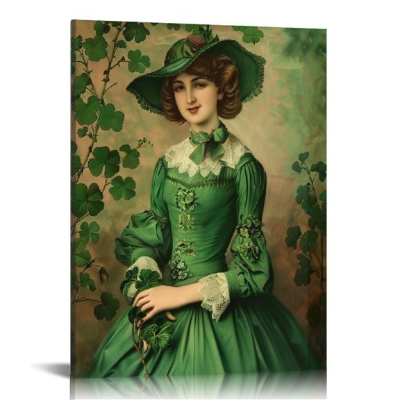 Acheng St Patricks Day In Ireland Wall Art Saint Patrick's Day Painting Canvas Aesthetic Print Wall Decor HD Picture Poster Printing Living Room Gallery Bedroom  12x16 in