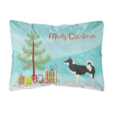 Carolines Treasures BB8500PW1216 Greenland Dog Christmas Canvas Fabric Decorative Pillow, 12H x16W, multicolor
