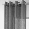 thumbnail image 6 of Gravel Grey Grommet Solid Faux Linen Sheer Curtain (1 Panel), Gravel Grey, 50W X 108L, 6 of 10