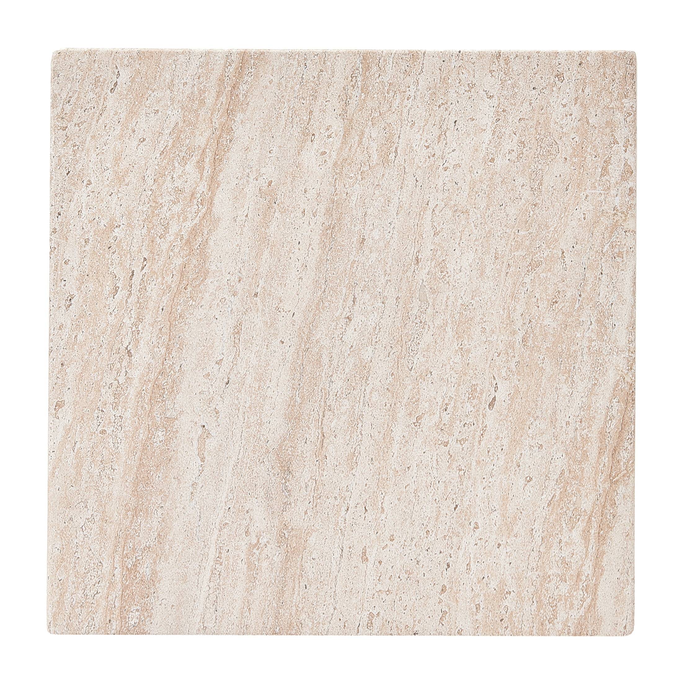 Christopher Knight Home Lightweight MGO Square Fluted Accent Side Table, Travertine Finish, Set of 4