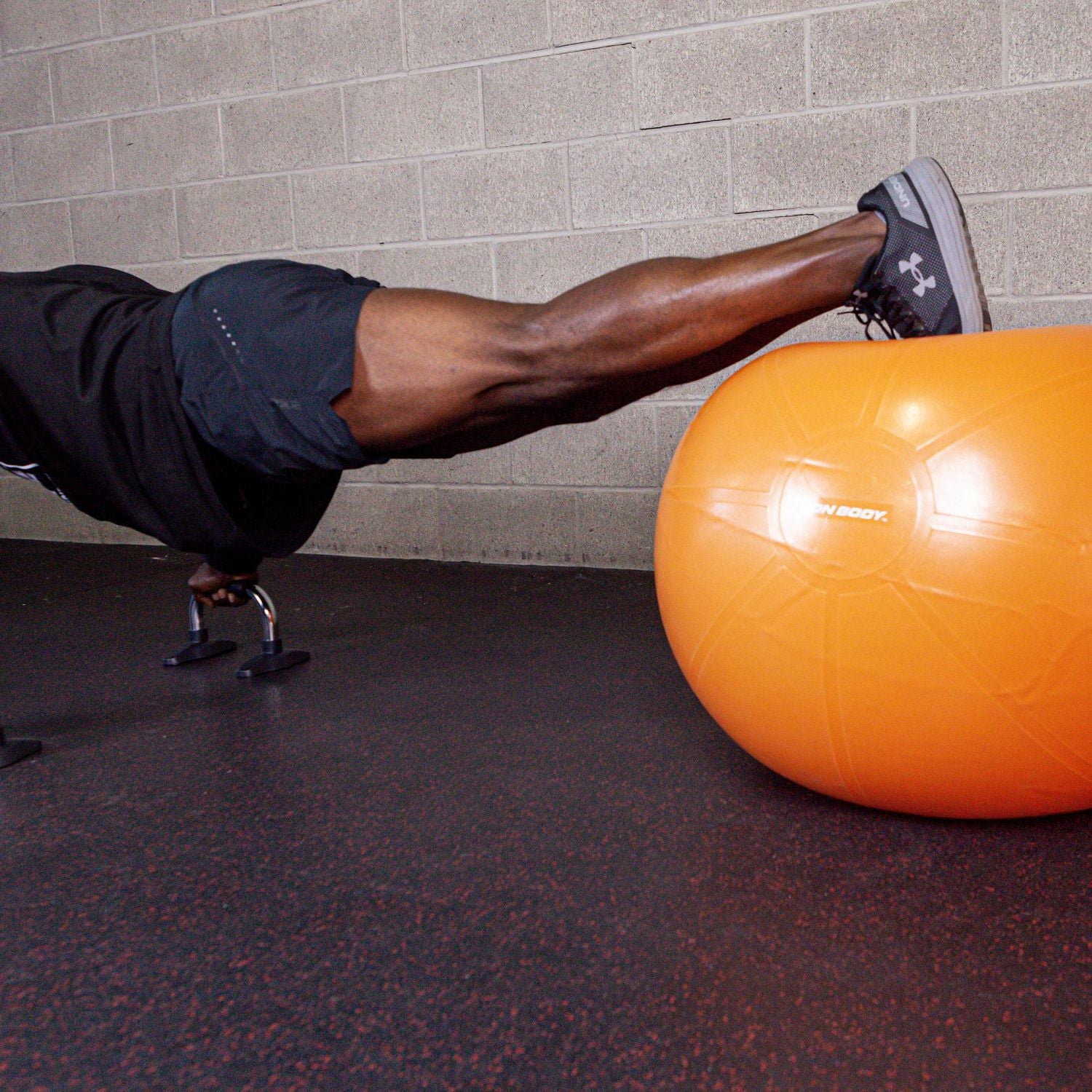 Iron Body Fitness Pro Series Stability Ball with Pump, Anti-Burst Exercise Ball