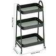 thumbnail image 5 of Primegos A-Line Fruit Vegetable Storage Cart,3 Tiers Stackable Carbon Steel Storage Baskets with Casters,Fruit Vegetable Produce Organizer Bins for Kitchen,Pantry,Bathroom, 5 of 7