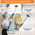 thumbnail image 2 of Car Washing Brush 12FT RV Wash Brush Sturdy Car Wash Brush with Long Handle, 3-12FT Multi-Purpose Extension Pole with 10" Soft Bristle Brush for Cleaning RV, Boats, House Siding,Solar Panels, 2 of 7