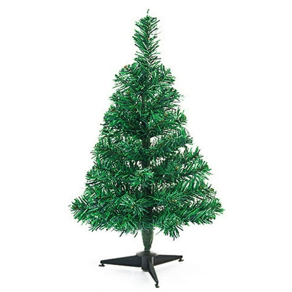 Artificial Christmas Tree Green PVC Reusable Christmas Trees with Metal Stand Indoor Outdoor Home Party Decoration