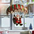 thumbnail image 3 of Dserfhy Hot Air Balloon Christmas Ornament 2D Flat Acrylic Santa Claus on A Hot Air Balloon Xmas Tree Hanging Ornament for Tree Window Wall Decor, 3 of 8