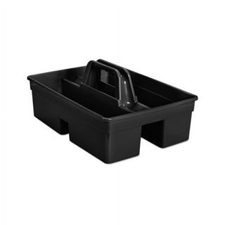 Restaurantware Clean 15.9 x 10.6 x 6.9 Inch Cleaning Caddy, 1 Triple  Compartment Cleaning Supply Caddy - With Handle, Crack-Resistant, Black  Plastic