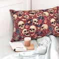 thumbnail image 4 of Balery Skull record Guitar music Funda de Cojín Estampada, Regalos para Mujeres, Regalos de Amor para Ella, Regalos para Novia o Esposa, Funda de Almohada-14"x20", 4 of 6
