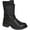 Black, variant on Womens Brandy Ruched Round Toe Mid-Calf Boots