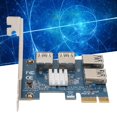 thumbnail image 4 of Tarjeta De Expansión PCIE, PCIe 1 A 4 Riser Card X4 X8 X16 Interfaz Gráfica Conveniente Práctica Estable Confiable Para Win7 Para Win XP Para Linux ANGGREK Otros, 4 of 8