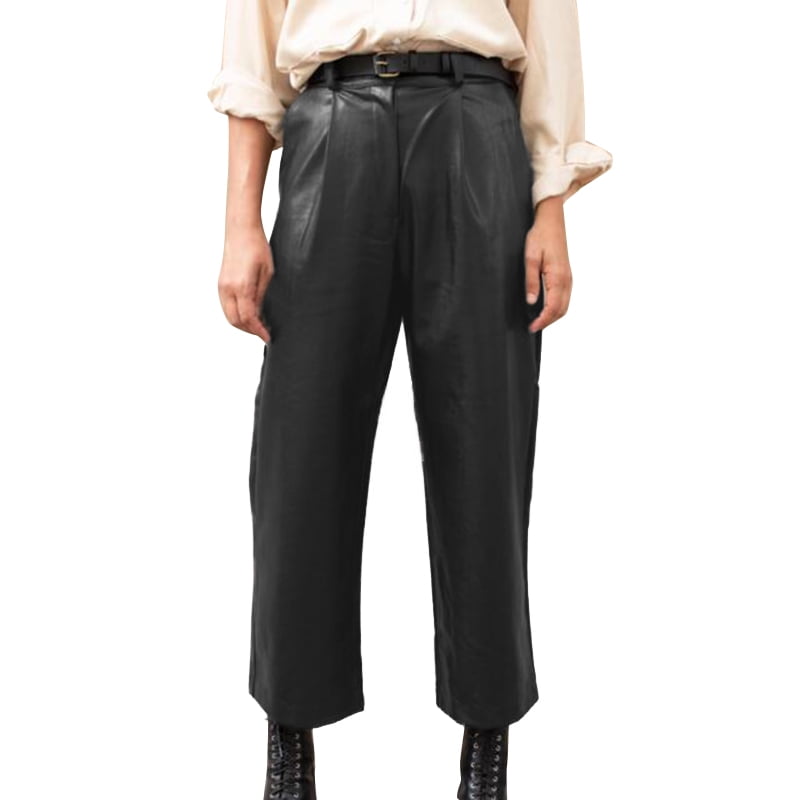 j brand nila leather pleated trousers
