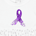 thumbnail image 4 of Inktastic Alzheimer's Awareness Purple Ribbon Made of Heart Girls Baby Dress, 4 of 5