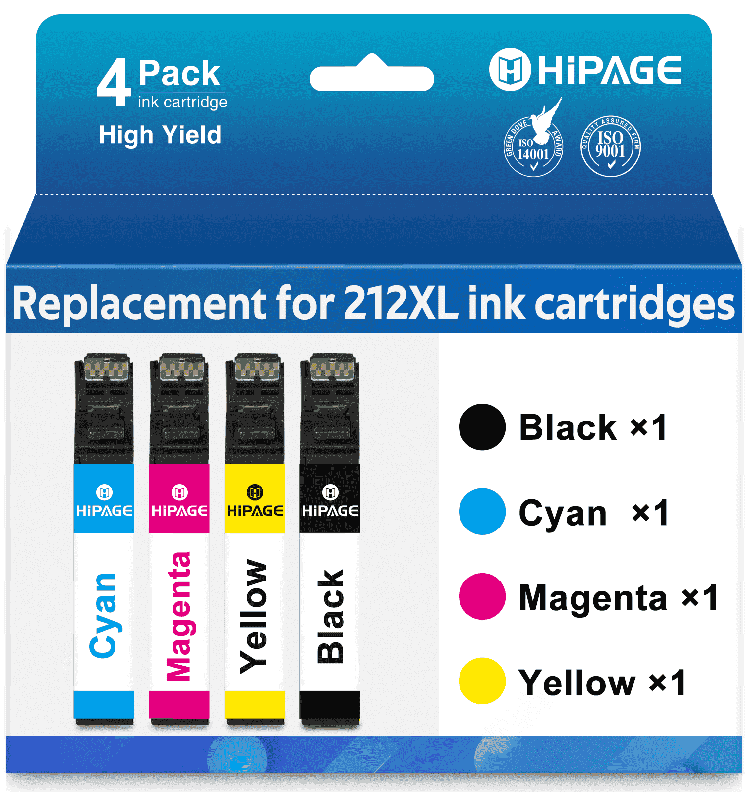 Kolor Expert 232XL Ink Cartridges, 4-Pack, Compatible with Epson