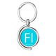 thumbnail image 1 of Química de metales pobres elementos periodo mesa flerovium FL Rotating keychain Metal Keyring Holder, 1 of 2