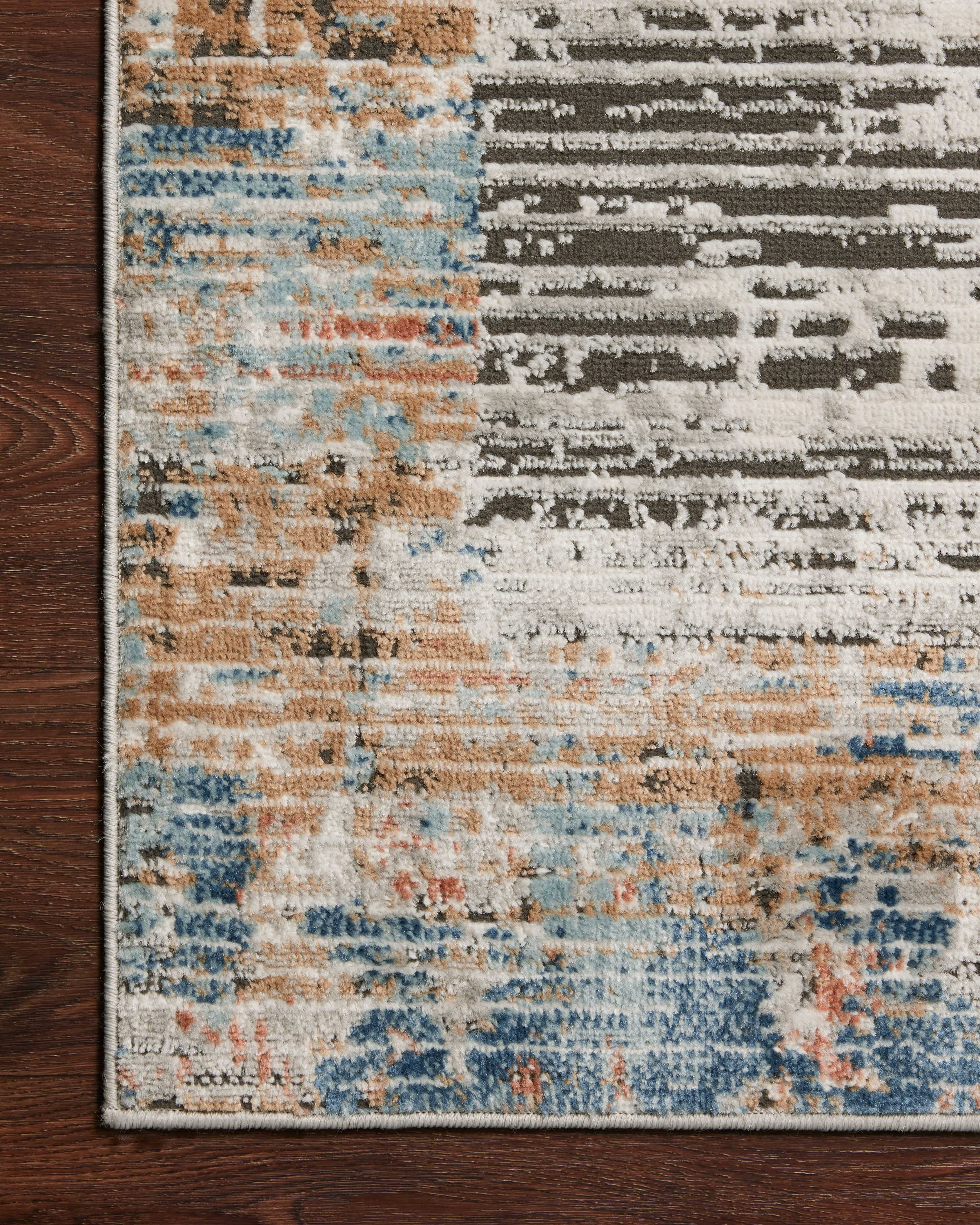 Loloi Bianca Collection BIA-07 Ash / Multi, Abstract Area Rug 9'-9" x 13'-6"