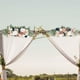 thumbnail image 4 of Guirnalda floral artificial de ratán con rosas artificiales para arreglos de mesa en arco para interiores Azul rosado, 4 of 7