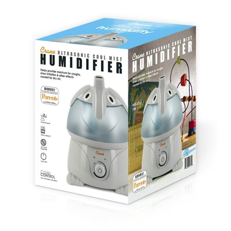 Crane Ultrasonic Elephant Humidifier, 1 Gallon Cool Mist Animal Humidifier for Nursery and Bedroom, Auto Shut-Off, Optional Filter