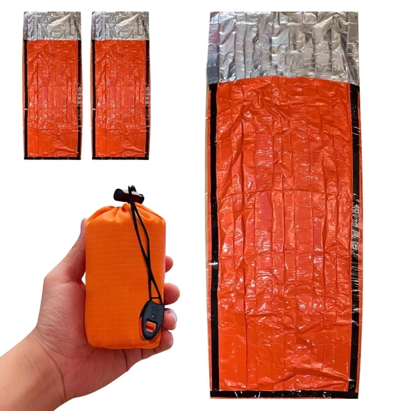 ARLAJO Emergency Sleeping Bags 2 Pack | Portable Emergency Blanket Survival Gear