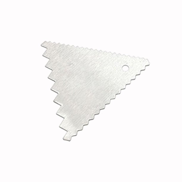 Advancent Raspador de pastel de acero inoxidable Raspador de pastel trapezoidal Crema de chocolate Herramienta más para glaseado Herramientas y accesorios para hornear Plata, tipo 8 15*9.8 cm