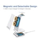 thumbnail image 5 of Irfora Reemplazo para iPhone12 11 X XR XS Samsung Galaxy S9 S8 iWatch 5 4 3 2 1 Cargador inalámbrico Airpods Soporte 3 en 1 Estación de carga inalámbrica rápida con certificación Qi Irfora Base de carga, 5 of 7