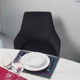 thumbnail image 6 of Ouuuhlala OLL-LI-BLK2 Lingo Harmony Upholstered Dining Chair with Conic Legs, Black - Set of 2, 6 of 8