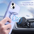thumbnail image 3 of KOMI Designed for iPhone 14 Case with Ring Stand [360° Rotatable Ring Holder Magnetic Kickstand] [Soft Microfiber Lining] Shockproof Rubber Protective Phone Cases Cover for Women Men Light Purple, 3 of 5