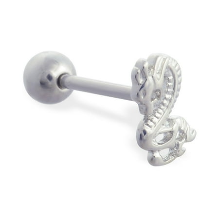 Dragon Barbell - Straight Barbell With Dragon Top, 14 Ga