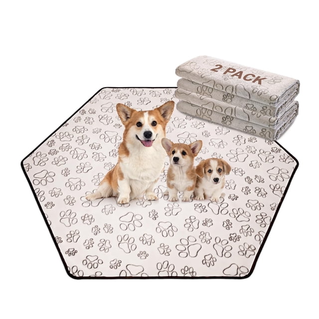Paquete de 2 almohadillas reutilizables para orinar perros, 140 x 158 cm, impermeables