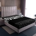 thumbnail image 4 of Erosebridal Zebra Leopard Print Bed Sheets Set Twin Size, Rectangle Geometric Bed Sheets Twin, Animal Decorative,, 4 of 7